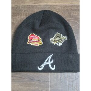 New Era Atlanta Braves World Series Champions Beanie Black Cooperstown Knit Hat